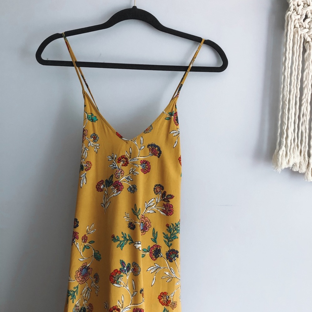 Goldenrod Floral Maxi Dress